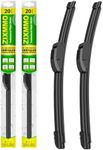 ZIXMMO QUALITY 20in + 20in Premium All-Season Windshield Wiper Blades for Original Equipment Replacement(Set of 2)