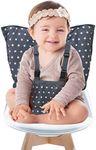 Portable Baby High Chair Safety Seat Harness for Toddler, Travel Easy High Booster Seat Cover for Infant Eating Feeding Camping with Adjustable Straps Shoulder Belt,Holds Up to 38lbs.