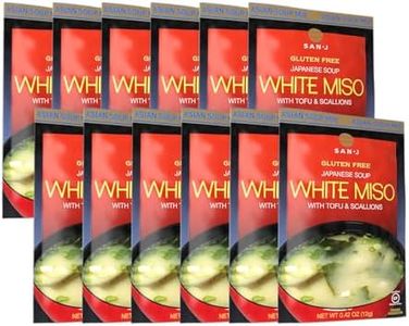 San-J - White Miso Soup - Authentic Japanese Soup Mix - 0.42 oz. Packets - 12 Pack