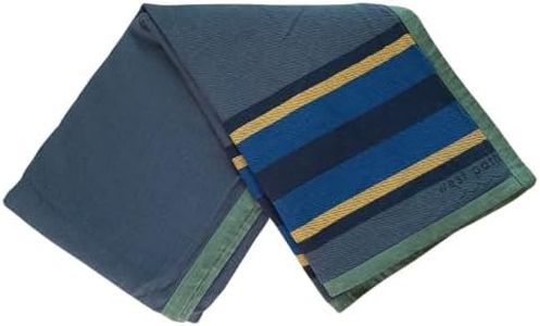 WP West Path Canvas Camp Blanket - Waterproof Outdoor Blanket - Waxed Canvas Blanket with Water Repellent Backing - Cowboy Roll Camping Blanket - Bushcraft Tarp - Campfire Blanket (Blue/Grey, XL)