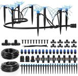 Bonviee 230FT Drip Irrigation System with Quick Connector, New Automatic Drip Irrigation Kits for Garden Raised Bed Greenhouse- A Complete Watering System with 1/4'' Tubing, Drip Emitters, Connectors