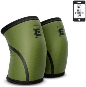 6mm Knee Sleeves for Weightlifting (Sold as a Pair) - Durable Compression Sleeve for Support and Mobility - Knee Brace for Functional Fitness, Squats, Deadlift (Large, OD Green)