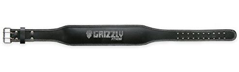 Grizzly Fitness 4-Inch Padded Pacesetter Training Belt, Large, Large/Black