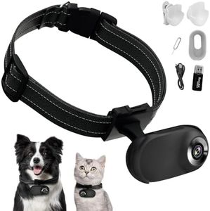 ehomful HD 1080P Cat Camera Collar with Video Record Wireless Mini Sport cam,Small Action Cameras,Body Camera for Pet Supplies/Stuff,Outdoor/Inoor Birthday Gift No WiFi
