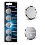 Kitosun CR2032 Batteries 3V Lithium Cell - Coin Button Battery for Apple AirTag Car Key Fob Remote LED Light Candles Glucose Monitor Doorbell Air Tag 2032 Lithium Battery (5 Pcs)