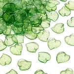 Pandahall 100pcs Transparent Green Acrylic Flower Beads Leaf Pendants 15x15mm for DIY Jewelry Making