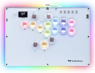 GuileKeys Leverless Controller Arcade Stick GK-16, All-Button Arcade Controller with Multi-function Button for PS4/PS3/PC/Switch, Arcade Fight Stick with RGB/Turbo/Hot-Swap/Custom Top Plate White