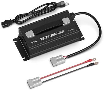 LiTime 29.2V 20A LiFePO4 Battery Charger Designed for 24 Volt LiFePO4 Battery, 4 Built-in Safety Protections, Support 0V Charging Function to Reactivate or Repair Long-unused Battery