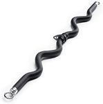 Bionic Body Deluxe Exercise Curl Bar for Lats, Curls and More BBEB-7355 Black 47 inches