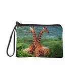 Belidome Giraffe Mountain Small Coin Bag Durable Canvas Wallet Purse for Women Girls