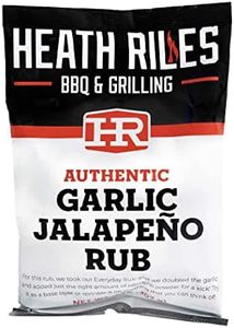 Heath Riles BBQ Rub, Garlic Jalapeño Rub Seasoning, Champion Pitmaster Recipe, Shaker Spice Mix, 2 lb./32 oz.