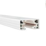 WAC Lighting, H Track 2FT Single Circuit 120V with 2 Endcaps in White