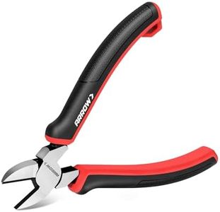 ARROW High Leverage Diagonal Pliers, 6 Inch Wire Cutters with Comfortable TPR Handle, High Carbon Steel Diagonal Pliers for Cutting Wire