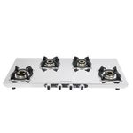 Everflame Marvel 4 Burner Gas Stove(Long) | Manual Ignition | 6G Series Brass Burner | ISI Certified Cooktop | 5 Years Warranty (Body & Burners) + 2 Year Comprehensive Warranty + Doorstep Service