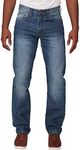 New Mens Enzo Regular Fit Straight Denim Blue Jeans Pants All Waist Sizes Mid Stone Wash 28 W X30L