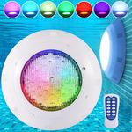 LED Pool Light with Remote Control for Inground Pools, DC12V 35W RGB Dimmable Submersible Pool Lights Underwater Color Changing IP68 Swimming Pool Light