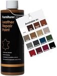 Furniture Clinic Leather Repair Paint | 2-in-1 Seal and Color | Use on Scratches, Tears, and Holes in Car Seats, Furniture | Quick and Easy Leather Repair Kit for Furniture (Camel, 500ml / 17oz)