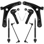 Front Lower Control Arm Kit Fit for Dodge Caliber 2009-2012, Fit for Jeep Compass Patriot 2007-2017 8pcs Suspension Kit with Ball Joints Sway Bars Tie Rods