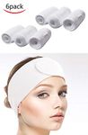 Sinland Spa Headband for Women 6 Pack Adjustable Makeup Hair Band with Magic Tape,Head Wrap for Face Care,Mask, Makeup and Sports