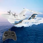 Fisca Remote Control Airplane RC Amphibious Plane 2.4Ghz 3 Channel Foam Drone RTF Aircraft Take off from Land and Water, with Gyroscope and 2 Batteries for Kids 14+ Years Old