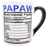 Cottage Creek Papaw Mug Large 18 Ounce Ceramic Papaw Coffee Mug/Papaw Gifts Papa Birthday Gifts [White]