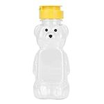 8 Oz Plastic Bear Honey Bottle Jars Refillable Squeeze Bottles with Flip Top Lid Empty Drinking Bottles for Storing and Dispensing