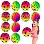 WIZME Beach Balls/Inflatable Pool Balls/Swimming Pool Balls for Adults Kids Summer Beach Water Games Beachball to Use at Pools, Beach, Outdoor & Indoor Play (Set of 12)