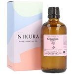 Nikura Geranium Essential Oil - 100ml | Geranium (Bourbon) Oil for Sleep, Aromatherapy, Diffusers for Home, Candle-Making, Bath, Anxiety, Massage, Skin | 100% Pure Natural Oils | Vegan & UK Made