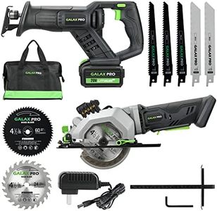 GALAX PRO Circular Saw and Reciprocating Saw Combo Kit with 1pcs 4.0Ah Lithium Battery and One Charger, 7 Saw Blades and Tool Bag