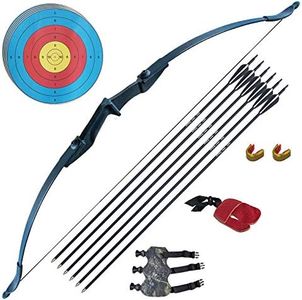 Tongtu Recurve Bow Right and Left Handed,Takedown Bow and Arrows for Adult & Youth Beginner 30lb 40lb Traditional Archery Bows Set with 6pcs Arrows