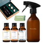 Purdy & Figg | Counter Clean Mixed Starter Kit | All Natural Gentle Non Toxic Organic Essential Oils Multipurpose Cleaner | Citrus Floral Vetiver | Home Kitchen Countertop