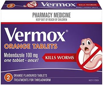 Vermox Worm Treatment 100 mg 2 Tablets