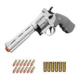 Toy Revolver Gun for Boys Pretend Play Toy Pistol with Shell Ejection Soft Darts Blaster Birthday Gift for Outdoors