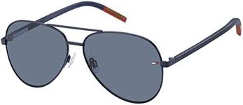 Tommy Hilfiger - Mens Sunglasses - Mens Aviator Sunglasses - Blue Sunglasses - Men Sunglasses - Men's Accessories - Blue Glasses - Matte Blue