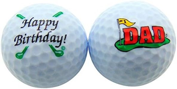 Westmon Works Happy Birthday Dad Golf Ball Set of 2 Golfer Gift Pack
