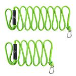 Obcursco Premium PWC Dock Lines, Heavy Duty Braided Line, Marine Rope, Ideal for Jet ski,watercraft Boat, Kayaking, Marine Sets of Two Ropes, 1/2 Inch Diameter x 7ft & 14ft Lengths. (Green/Yellow)