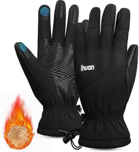 ihuan Winter Gloves Women Men Waterproof - Cold Weather Ski Warm Thermal Snow Gloves Touch Screen Fingers, Driving Hiking Motorcycle Cycling Insulated