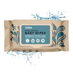 Terra Water Baby Organic Wipes India's First 100% Biodegradable Wipes, Soft Cleansing Premium Baby Wipes with Chamomile Oil and Vitamin E Travel Pack, 70 Wipes (Pack of 1)