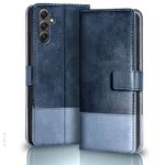 TheGiftKart Flip Back Cover Case for Samsung Galaxy A34 5G | Dual-Color Leather Finish | Inbuilt Stand & Pockets | Wallet Style Flip Back Case Cover for Samsung Galaxy A34 5G (Blue & Sky)