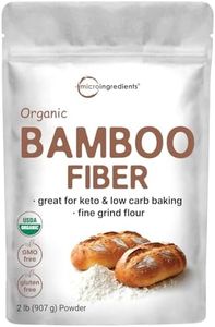 Organic Bamboo Fiber Powder, 2lbs | Keto Flour for Low-Carb Baking & Cooking | Low Calorie Flour | Rich in Silica, Prebiotics, & Minerals | Non-GMO, Keto Friendly, Gluten Free