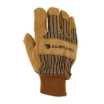 Carhartt Men's Insulated Suede Work Glove with Knit Cuff, Brown, Large