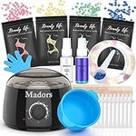 Madors Waxing Kit for Hair Removal, Wax Kit for Women, Wax Melt Warmer Intelligent Temperature Control, Wax Machine with Hard Wax Beads 400g for Full Body at Home