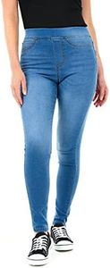 M17 Women Ladies Denim Jeans Jeggings Skinny Fit Classic Casual Trousers Pants with Pockets (24, Mid Wash Blue)