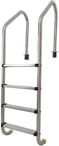 WECIYGG 4 Step Swimming Pool Ladder with Stainless Steel Non-Slip Pedals for Indoor/Outdoor Pools, Sturdy and Durable Poolladder Easy to Install and Climb (4 Step)