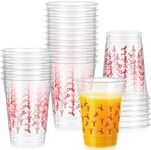 Tanlade 50 Pcs 12 oz Clear Plastic Cups Crawfish Cups PET Disposable Cups Lobster Cup Disposable Coffee Cups Cold Party Drinking Cups for Cold Drink Lobster Shrimp Seafood Party Picnic BBQ Travel