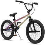 cubsala Freestyle BMX Bike, 20 Inch Kids Bicycle with 4 Pegs for 7-13 Years Old Kids and Beginner Level Rider, Colorful