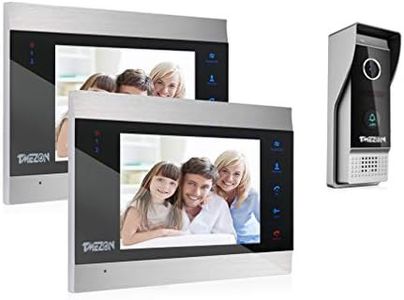 TMEZON 7 Inch Video Door Phone Visual Intercom Doorbell 1-Camera 2-Touch Button Monitor IR Night Vision TFT Color LCD Display