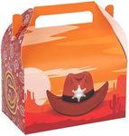 First Rodeo Birthday Party Supplies - 10 Pack Western Party Decorations Cowboy Goodie Boxes - Rodeo & Cowboy Favor Bags, Baby Shower Favors, Kids Birthday, Country Girl Party Décor - 6.25"x3.75"x3.5"