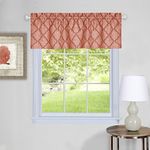 Achim Home Furnishings Colby Window Curtain Valance, 58" x 14", Orange