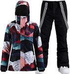 GSOU SNOW Women's Ski Jacket and Pants Waterproof Windproof Snowsuit Snowboarding Coat Insulated Warm Winter